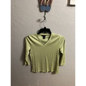 Brooks‎ Brothers 346 Light Green, V Neck Sleeve Medium shirt